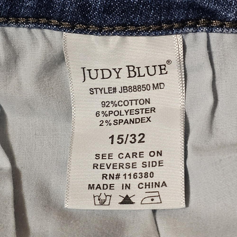 Judy Blue Jeans Size 15/32 Wide Leg Braided Side Seam Cropped High Rise JB88850 - Picture 10 of 10